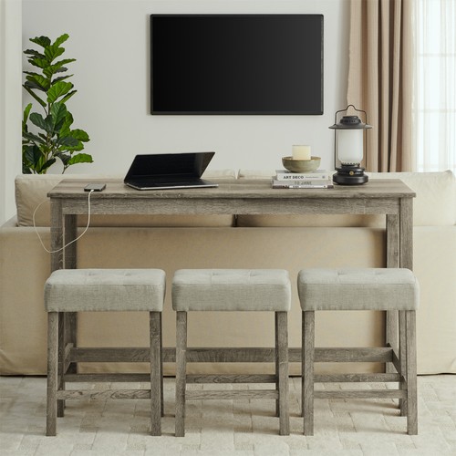 Bar table set - table, with