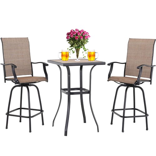 Pcs patio swivel bar sets - pcs,