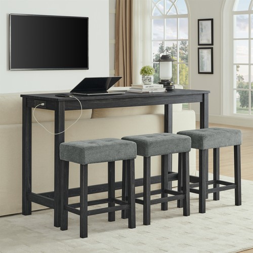 Bar table set with power - with,
