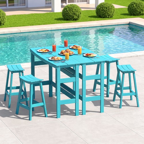 Patio bar set long - patio, height