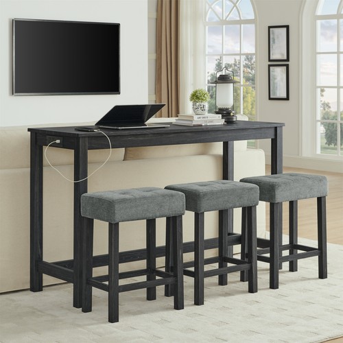 Bar table set with - 59", 3
