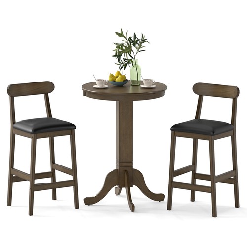 3pcs wood bar table - wood, set