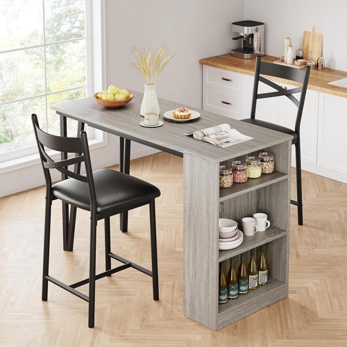 Dining set wood top table - set,