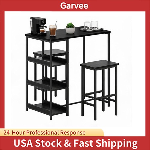 With bar stools - with,